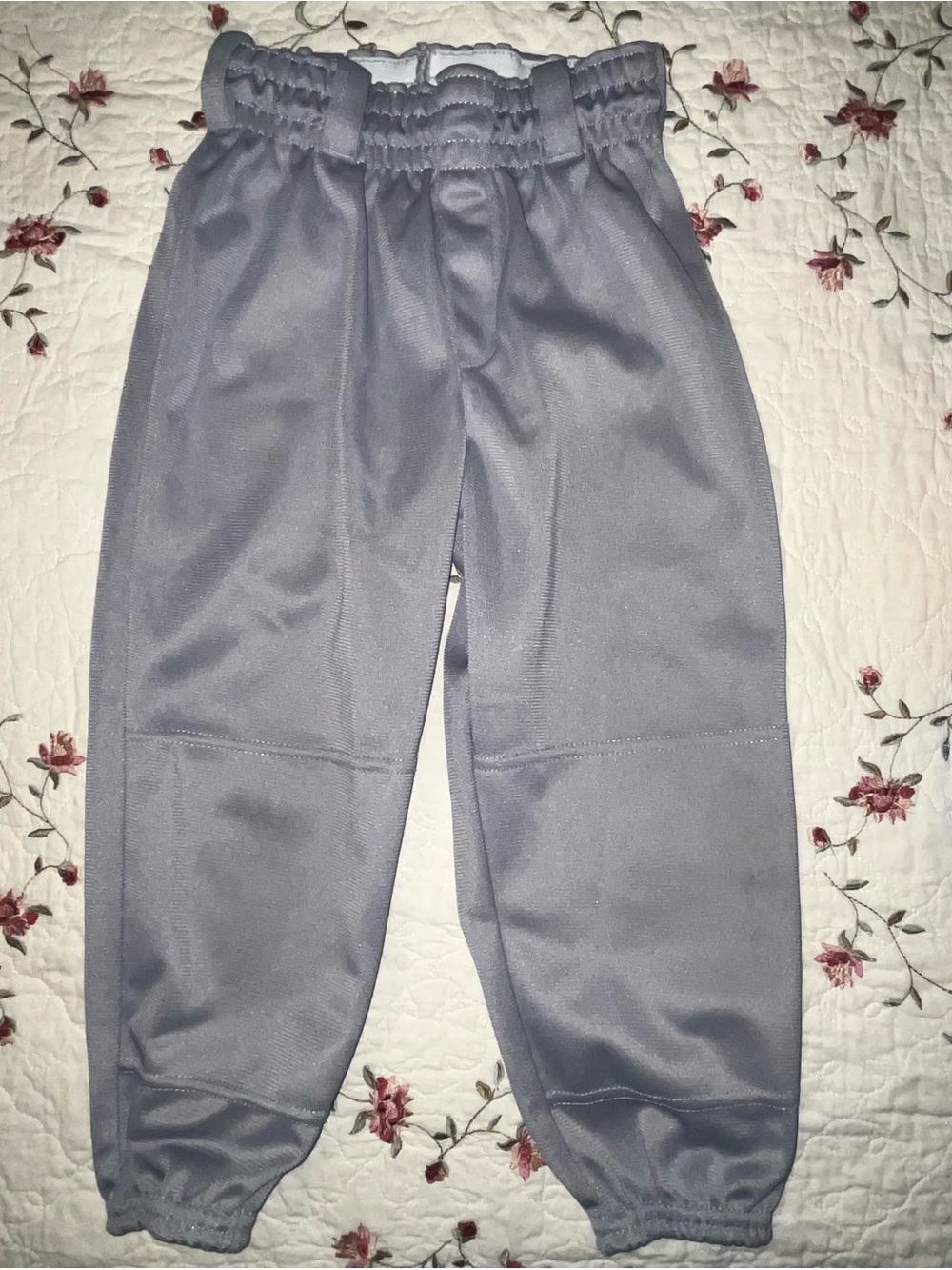 Wilson Gray Kids Athletic baseball pants with Elastic Waist
